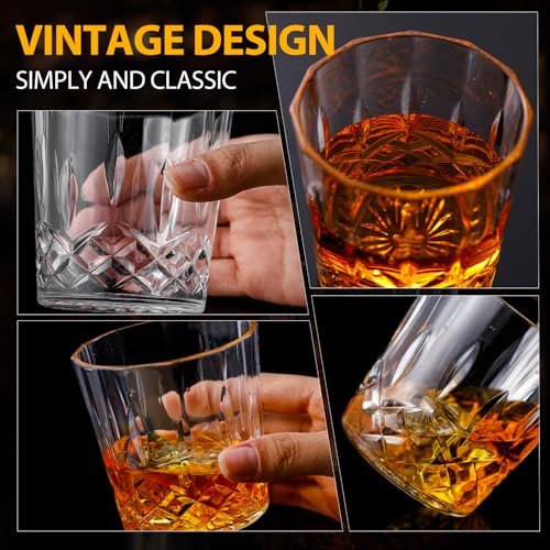 48 Pack 10 oz Clear Plastic Whiskey Glasses - Durable Shatterproof Set