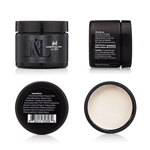 Strong Hold Matte Hair Pomade for Textured Short Hair - Grit Creme, 2 oz.