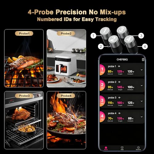 TASTYTI 800FT Wireless Bluetooth Meat Thermometer for Grill & Smoker
