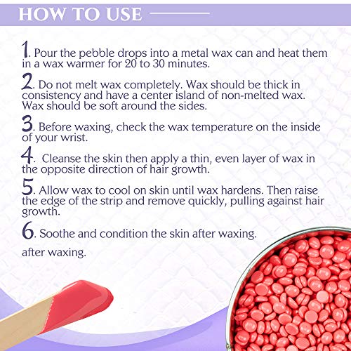 Wild Cherry Hard Wax Beads for Sensitive Skin - 35 oz, Disposable & No-Strip