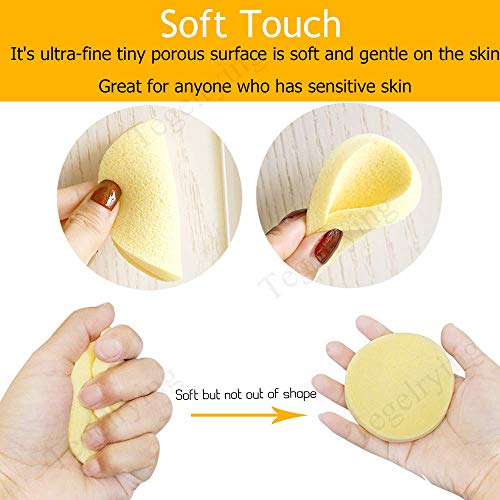 Facial Sponge Compressed,240 Count PVA Professional Makeup Removal Wash Pads Round Face Cleansing Sponge for Women Spa Exfoliating