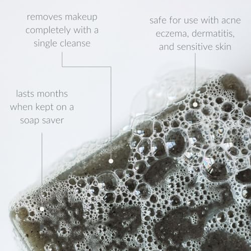 Black Clay Facial Soap Bar - Australian Clay & Dead Sea Mud - 2.25 oz