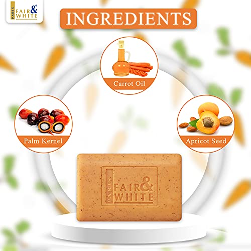 FAIR & WHITE Original Exfoliating Soap - Repairing & Nourishing, 200g / 7oz with Carrot Oil