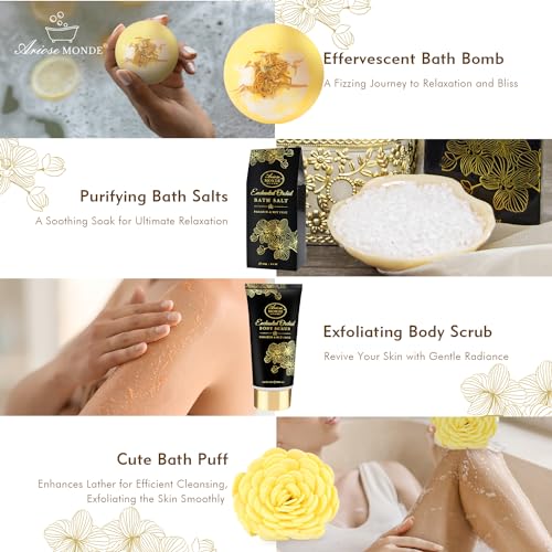 Enchanted Orchid Spa Gift Basket for Women - Bath Sets & Body Care