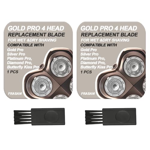 Gold Replacement Shaver Blades for Skulls Head Shavers - 2 Pack