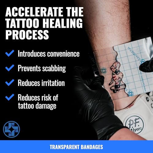 Saniderm Tattoo Aftercare Bandage 4 x 4 Inch Small Pack - 10 Sheets