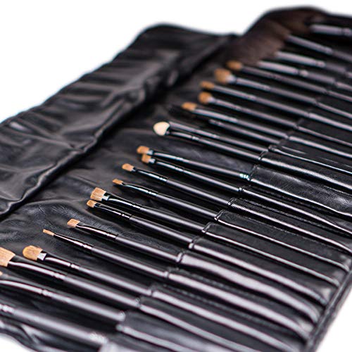 15PC Professional Makeup Brush Set with Pouch - Studio Quality Cosmetic Brushes for Face & Eyes