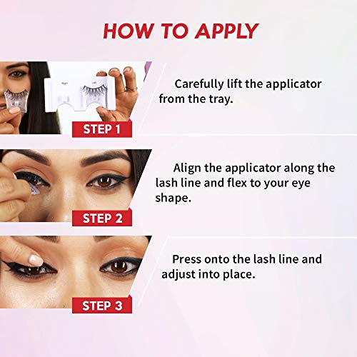Self-Adhesive Wispies False Eyelashes 4 Pack - Natural, Reusable, No Glue Needed