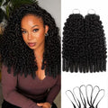 Burmese Curly Human Hair Crochet Extensions 16 Inch Knotless Pre-Separated