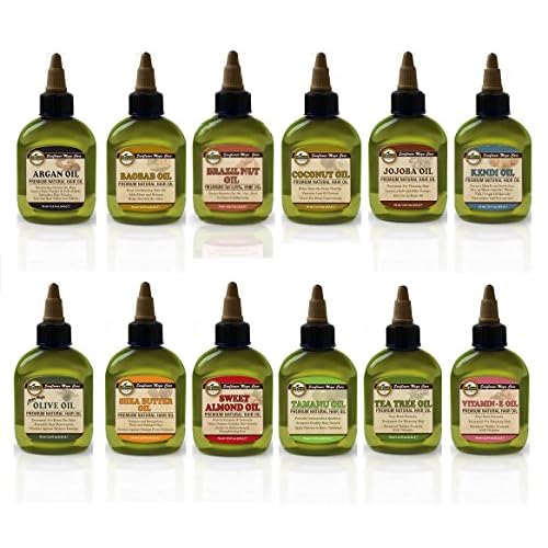 Difeel Premium Natural Hair Oil Collection Complete 12 Piece Essential Oil Set