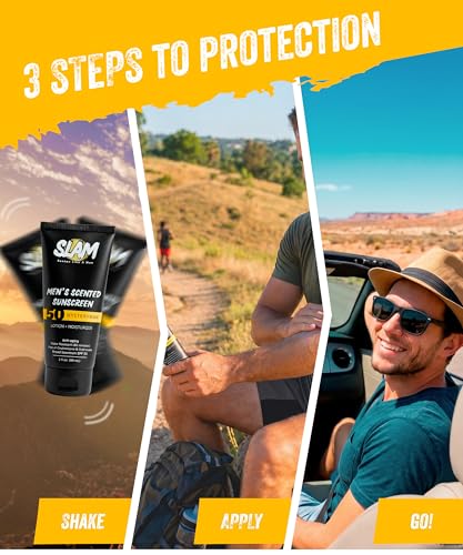 Men's SPF 50 Sunscreen Lotion Set - MysteryMan 3oz x 2 Pack, Scented Cologne-Style, Water-Resistant, Lightweight Skin Protection
