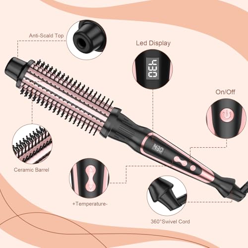 USHOW 1.5 Inch Rose Gold Thermal Hair Brush for Blowouts – Ionic Ceramic