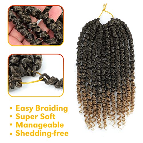 Forevery Passion Twist Hair 10 Inch Crochet Pre-Twisted 9 Packs T27 - 12 Strands/Pack