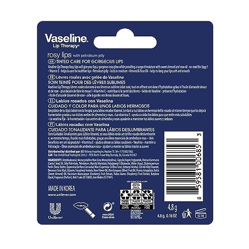 Vaseline Lip Therapy Rosy Lip Balm Set - 20 Pack, Nourishing & Hydrating