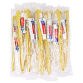 Disposable Toothbrushes with Toothpaste Pack - 100 Yellow Hollow Single-Use