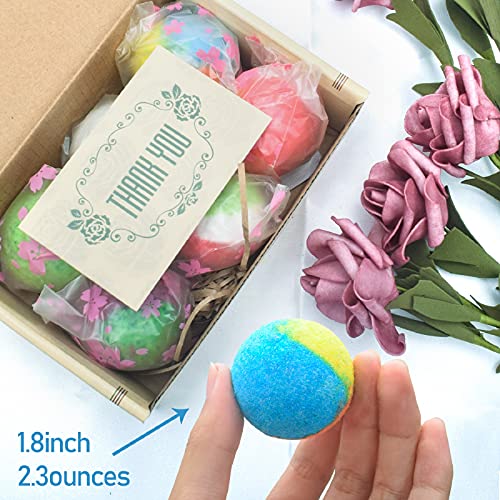 Organic Bath Bomb Set with 24 Moisturizing Essential Oil Fizzies - Gift Box Collection