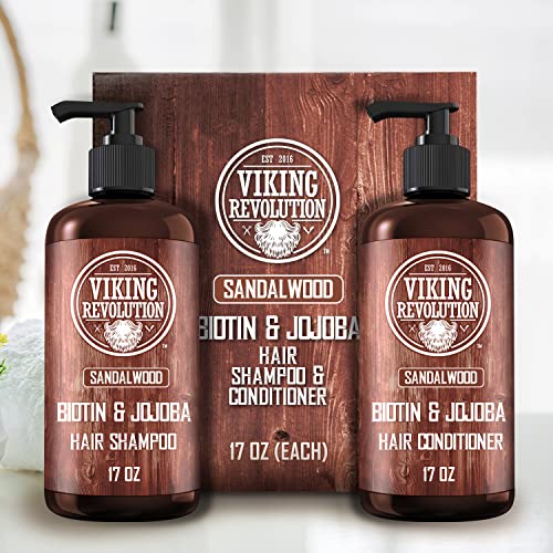 Men's Shampoo & Conditioner Set - Sandalwood, 17 oz, Pack of 2 - Thinning Hair Care
