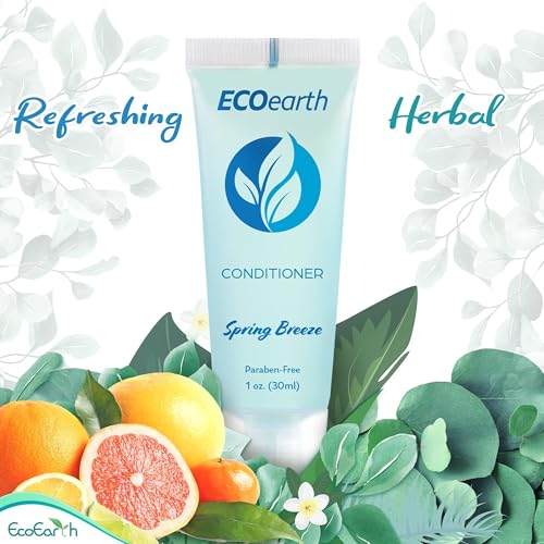 EcoEarth Travel Shampoo & Conditioner Set 1 fl oz - Spring Breeze Pack of 50
