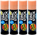 Sun Zapper Zinc Sunscreen Stick SPF 50+ Light Skin Tone 4-Pack - Water-Resistant Mineral Sunscreen for Fair Skin