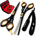 Professional Hairdresser Scissors Kit with Thinning Shears & Straight Razor