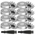 8 Pack Shaver Head Replacement Blade Compatible with Skull Shaver Pitbull Gold PRO, Pitbull Platinum PRO, Pitbull Silver PRO, Diamond PRO Shaver, Head Shavers for Bald Men