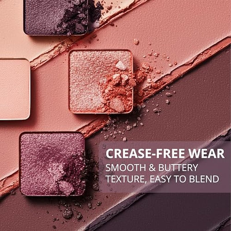 Lamora Pink Eyeshadow Palette - 12 Soft Mauve Rose Shadows, Multi-Use Eye Makeup Palette with Matte & Shimmer Finishes, Ultra-Blendable Everyday Neutrals, Long-lasting Wear, Travel Makeup with Mirror