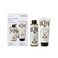 KORRES Olive Sea Salt Body Care Value Set for Men and Women, Aromatic Fragrance of Sea Salt Combined with Olive Scent, Shower Gel 250 ml and Body Milk 200 ml, Silicone and Paraben Free, Vegan
