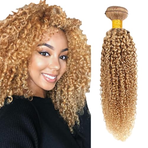 Honey Blonde Jerry Curly Human Hair Bundle 24 Inch - Unprocessed Brazilian Virgin Hair
