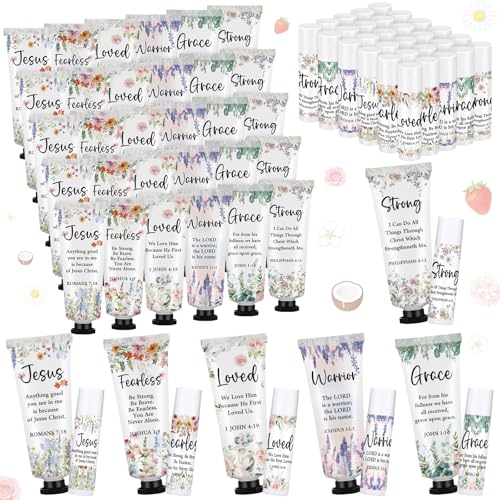 Bible-Themed Hand Cream & Lip Balm Set with 30 Pieces - Christmas Christian Gifts for Women - Variation of THIS listing: 30