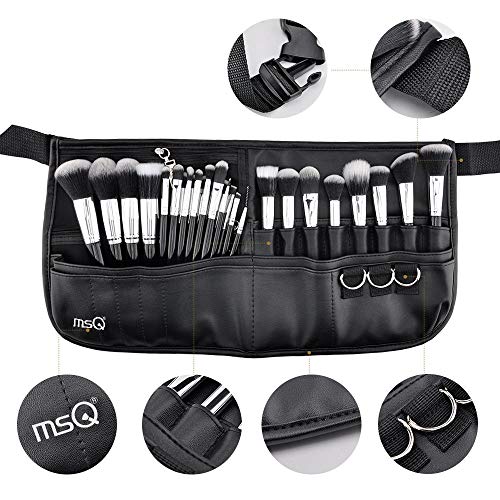 29-Piece Makeup Brush Set with Luxury Travel Belt and Bag for Women & Artists