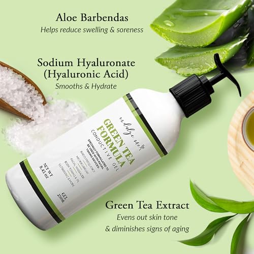 Facial Conductive Gel for Microcurrent Devices with Green Tea & Hyaluronic Acid - 8.45 oz