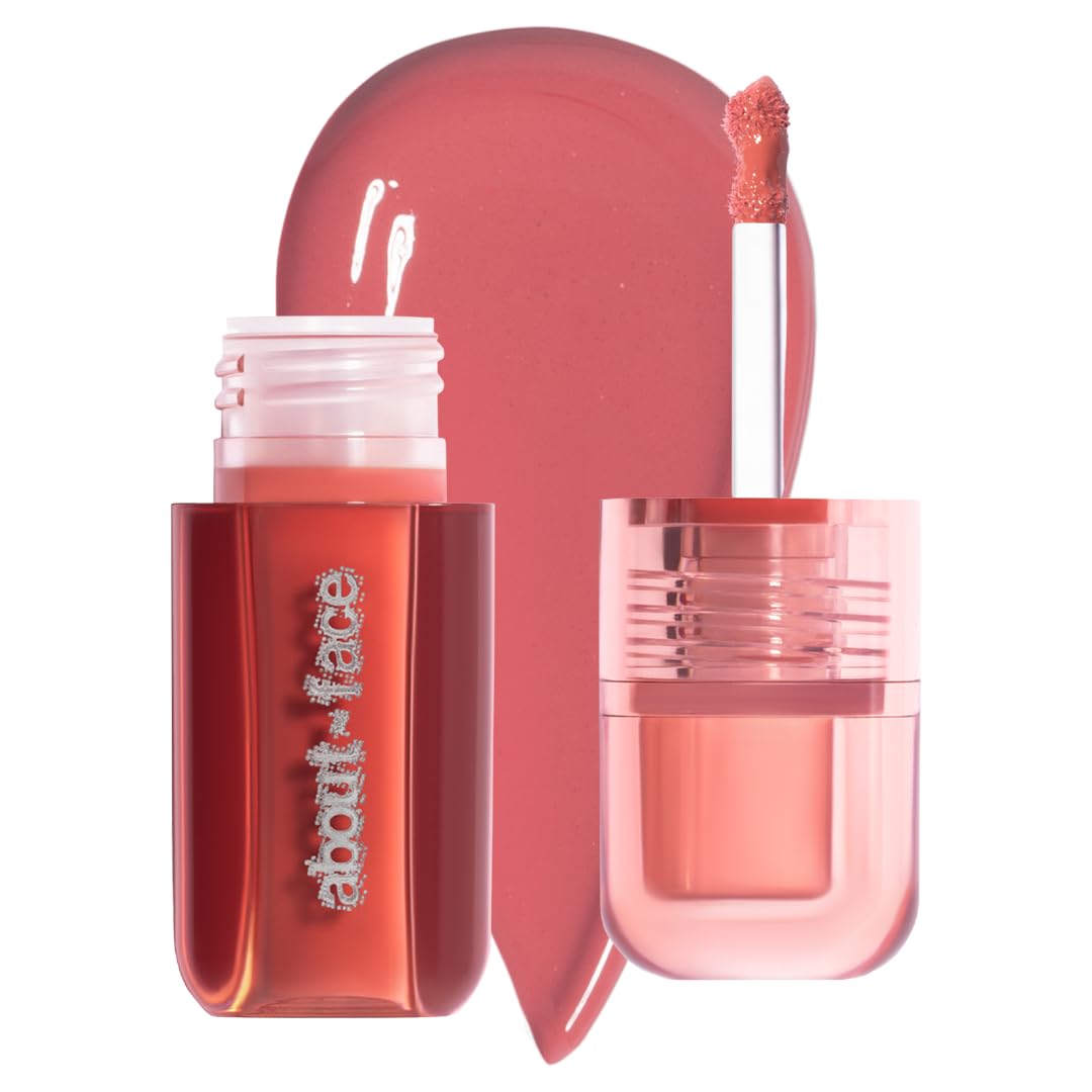 about-face Blush Rush Liquid Blush – Hydrating, Buildable Formula with Jojoba Oil, Hyaluronic Acid, and Squalane – Long-Lasting Dewy Finish – Vegan & Cruelty-Free (In the Dust – Rosy Mauve)