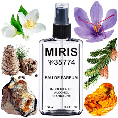 MIRIS No. 35774, Inspired by Bacarat Rouge 540, Long-Lasting Unisex Eau de Parfum for Women & Men, Spray 3.4 Fl Oz / 100 ml