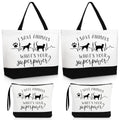 Paterr Vet Tech Appreciation Gifts Tote Bags Canvas Makeup Bag Veterinary Thank You Gift for Veterinarian Pet Lover Assistant