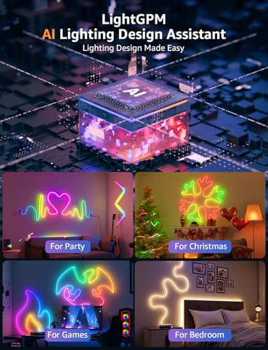 Lepro N1 AI Smart RGB Rope Light 32.8ft with IC, Wi-Fi & Bluetooth
