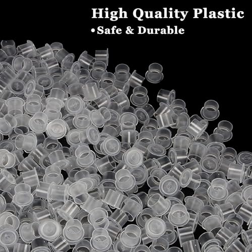 Tattoo Ink Cup Caps Set - Mixed Size 1000pcs with Base for Tattoo Supplies (Variation: CSTA-226A-226B-226C-1000pcs)
