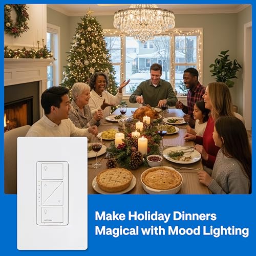 Lutron Caseta 3-Way Smart Dimmer Kit with Wireless Remote - White, 1 Pack