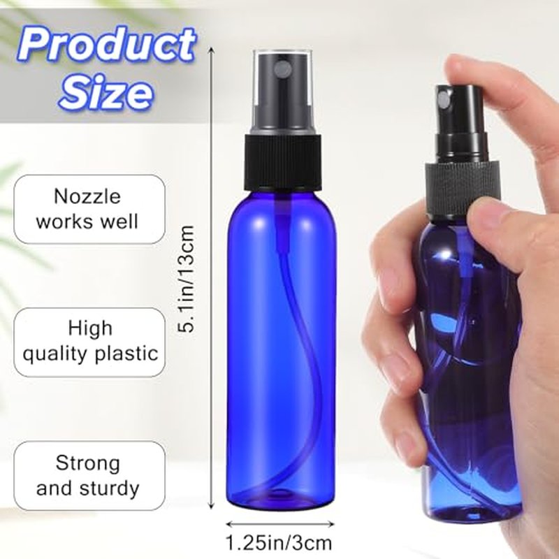 100 Pieces 10 ml Spray Bottles Plastic Perfume Bottles Empty Fine Mist Perfume Bottle for Essential Oils Supplies(Assorted Color)