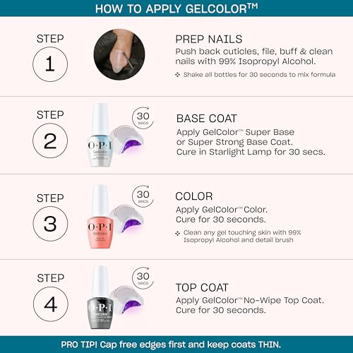OPI GelColor LED Cure Nail Polish - Midnight Mantra Opaque Dark Navy Blue