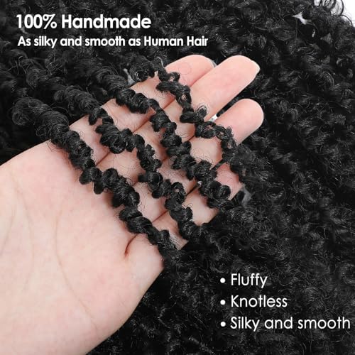 Scanbos Yanky Twist Crochet Hair 12-16 Inch Natural Black Pack Set