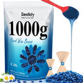 Bestidy Blue Hard Wax Beads for Hair Removal 1000g - Coarse & All Body Use