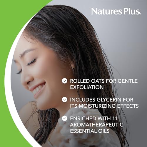 NaturesPlus Oatmeal Cleansing Bar - 3.5 Ounce - All Natural, Exfoliating & Energizing - Moisturizing, Revitalizing & Gentle On Skin - Aromatherapuetuic Plant Extracts, Essential Oils (Pack of 4)