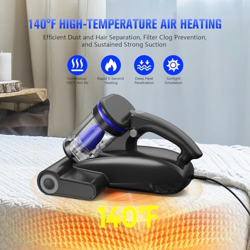 UV-C Mattress Vacuum Cleaner for Bed Sofa & Pet Hair Removal