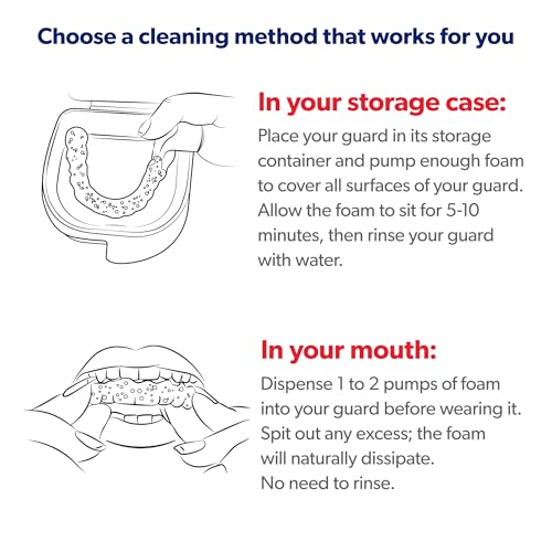 Mouth Guard Cleaning Foam - Fresh Mint 55ml for Night Sports & Sleep Guards