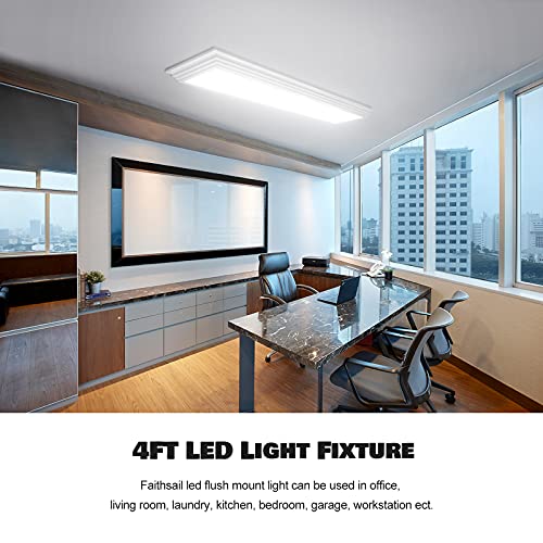 FAITHSAIL 4FT Dimmable LED Wraparound Light 3 Color Temp 50W 5500LM, 1 Pack