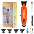 KEMEI 2293 Orange Hair & Beard Trimmer Zero Gapped Precision Clipper