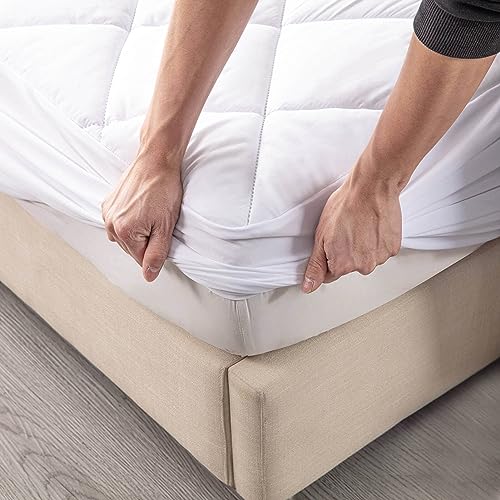 Kingnex California King Mattress Topper Split Cal King 2x36x84 Reversible Plush