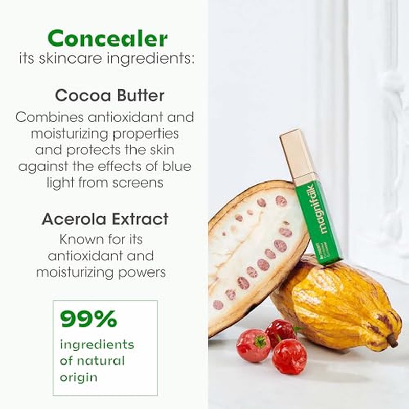 Magnifaik On The Ball! - Concealer with Natural Ingredient - Under Eye Concealer Hides Redness and Imperfections - Vegan Make Up - 30BD - 0.21 oz