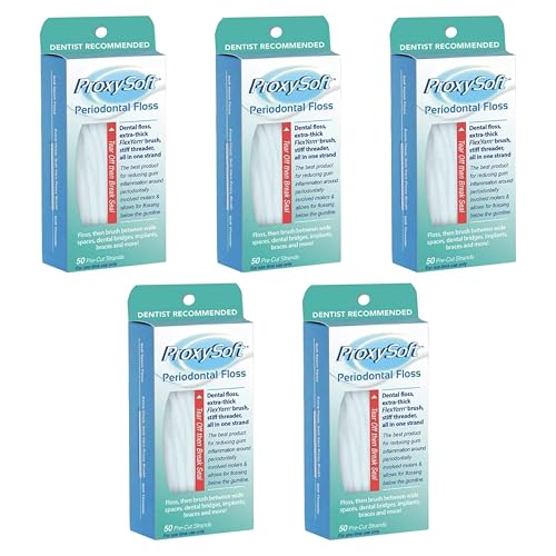 ProxySoft Periodontal Floss 5 Pack - Dental Floss for Braces & Gum Care