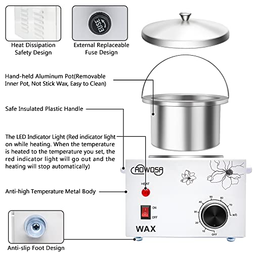White Single Pot Wax Warmer 600ml Professional Hair Removal Machine
